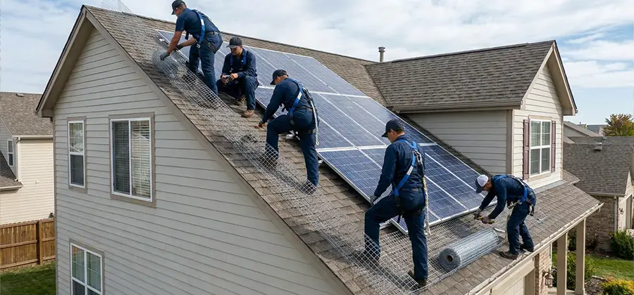 Pigeon Wire for Solar Panels in Grants Pass